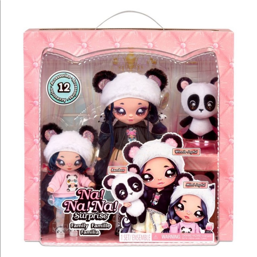 NEW Na Na Na Surprise Dolls Panda Bear Family Doll Gift Set Teens Joyful Sisters